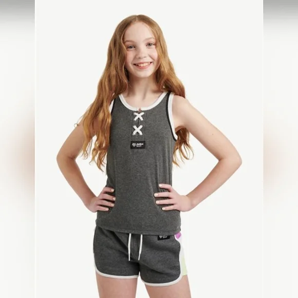 Justice Kids 7/8 Gray Tank Top - Picture 3 of 5
